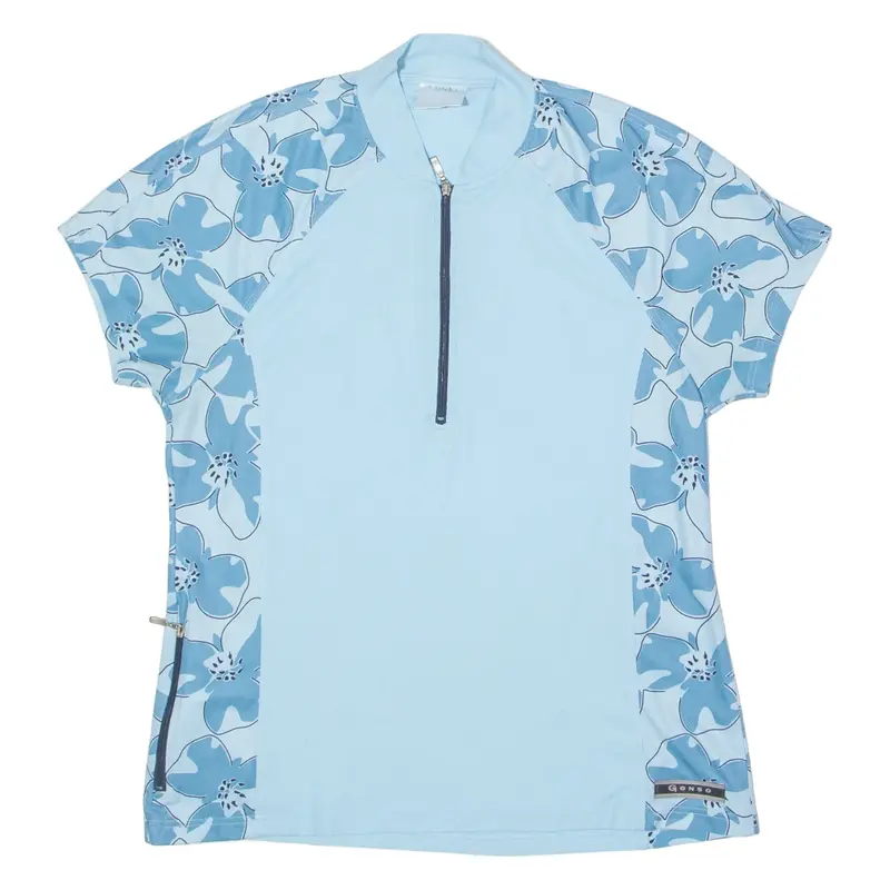 GONSO Cycling Womens Jersey Blue 90s 1/2 Zip M