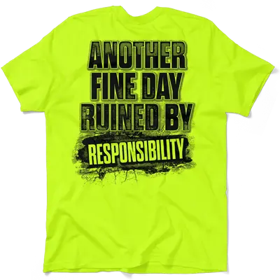 Responsibility - Safety Yellow Pocket T-Shirt