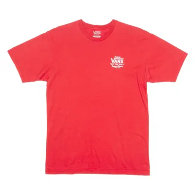 VANS Off The Wall Mens T-Shirt Red Crew Neck M