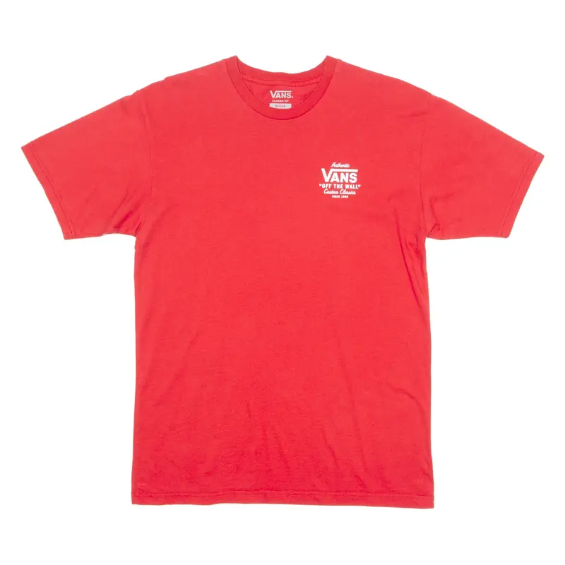 VANS Off The Wall Mens T-Shirt Red Crew Neck M