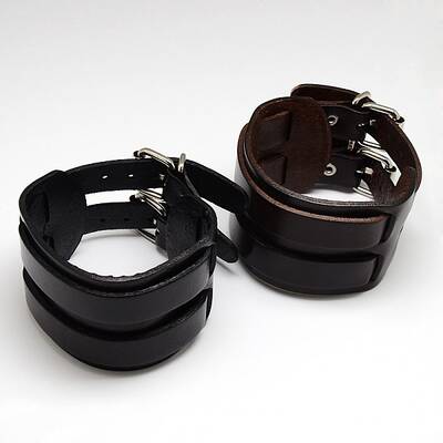 Trendy Retro Unisex Punk Rock Style Wide Leather Cord Wristband Bracelets