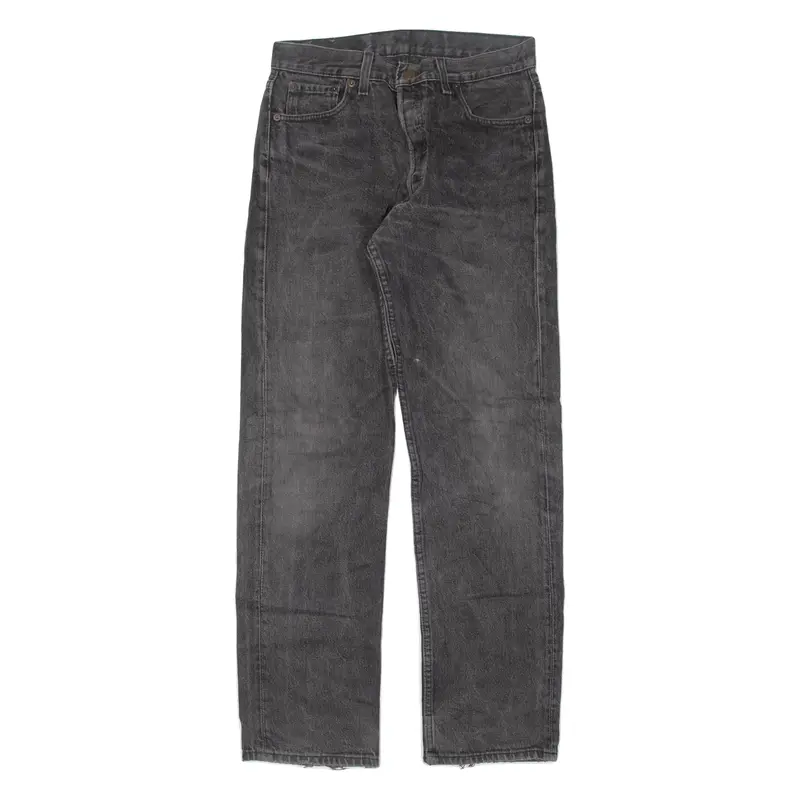 LEVI'S 501 MADE IN USA Jeans Mens Grey Regular Straight Stone Wash W30 L30