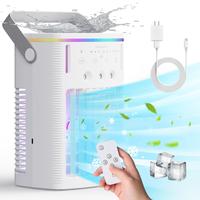 Portable Air Conditioner 3-in-1 with 1000ml Water Tank, 2/4/8H Timer, USB Charging(Non battery version) , Small Cooling Fan f...
