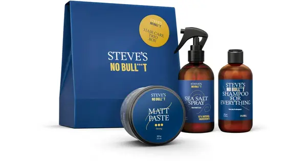 Steves no bull***t Hair Care Trio Box - Gift Set