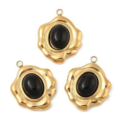 Natural Black Onyx(Dyed & Heated) Pendants
