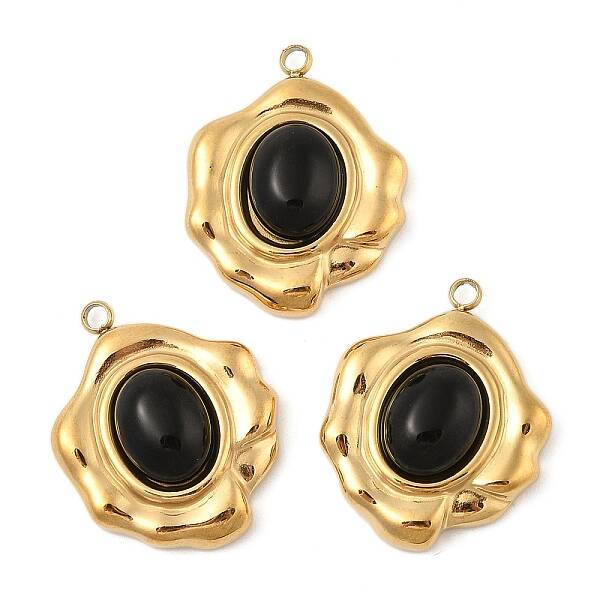 Natural Black Onyx(Dyed & Heated) Pendants