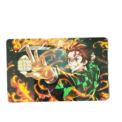 Tanjiro debit card sticker