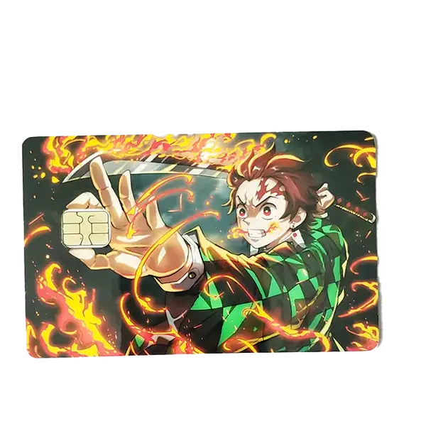 Tanjiro debit card sticker