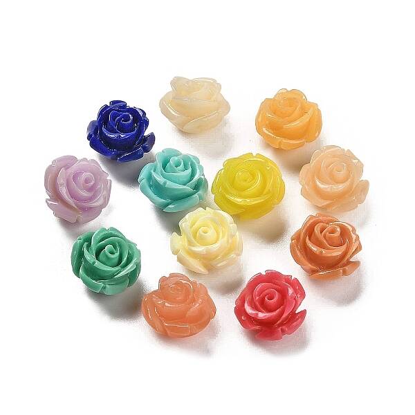 Synthetic Coral Carved Beads
