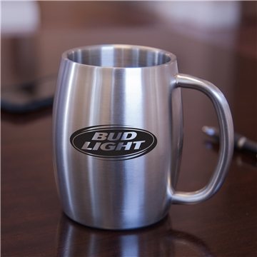 144 Custom BRUSSELS - 14 OZ STAINLESS STEEL: BEER MUG - Double ...