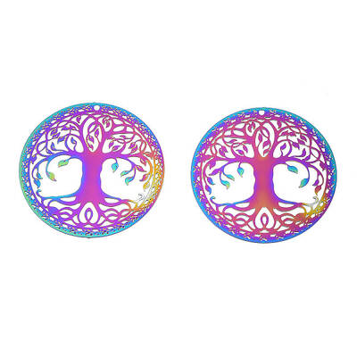 Ion Plating(IP) 201 Stainless Steel Filigree Pendants