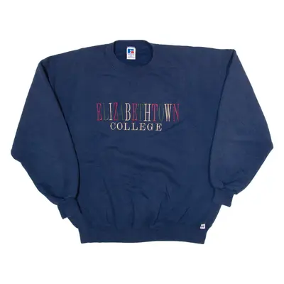 RUSSELL ATHLETIC Elizabethtown University Womens Sweatshirt Blue USA 2XL
