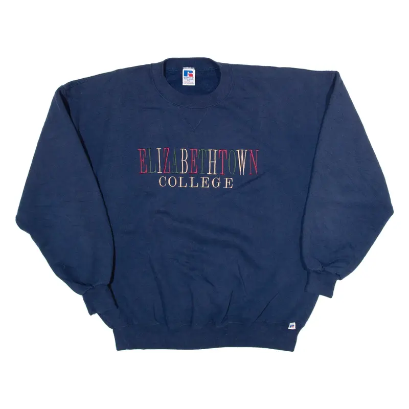 RUSSELL ATHLETIC Elizabethtown University Womens Sweatshirt Blue USA 2XL