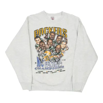 Green Bay Packers Fruit Of The Loom NFL Sweatshirt - XL Grey Cotton Blend