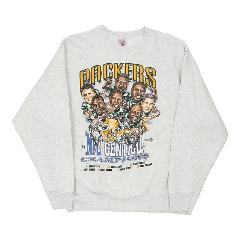 Green Bay Packers Fruit Of The Loom NFL Sweatshirt - XL Grey Cotton Blend