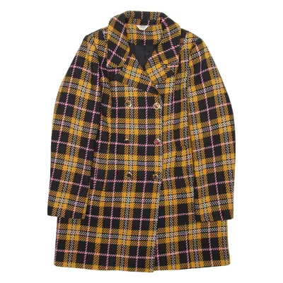 LIU JO Womens Overcoat Coat Black Check L