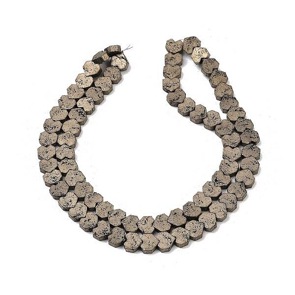 Electroplated Natural Lava Rock Beads Strands