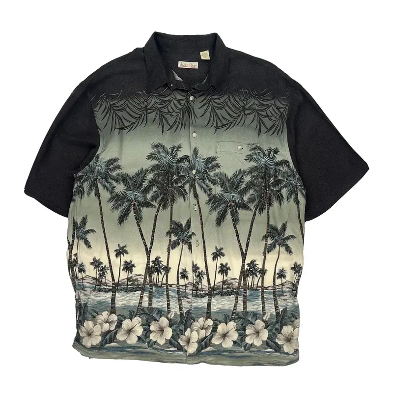 Hollis River Hawaiian Shirt - 2XL Multicoloured Viscose