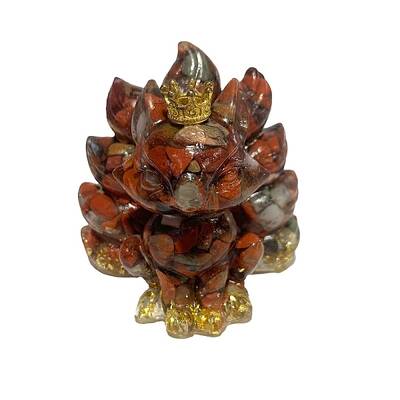 9-Tailed Fox Red Jasper Display Decorations