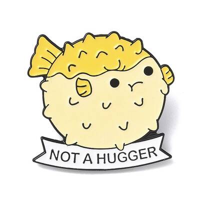 Not A Hugger Enamel Pins