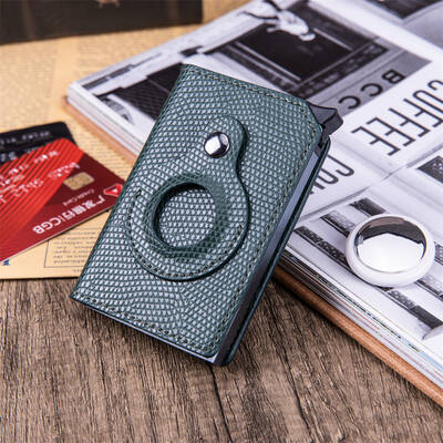 Rfid Card Holder Men Wallets For Airtag Money Bag Male Black Short Purse Small Leather Slim Mini Air Tag Wallets