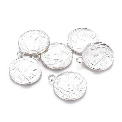 Tibetan Style Alloy Coin Pendants