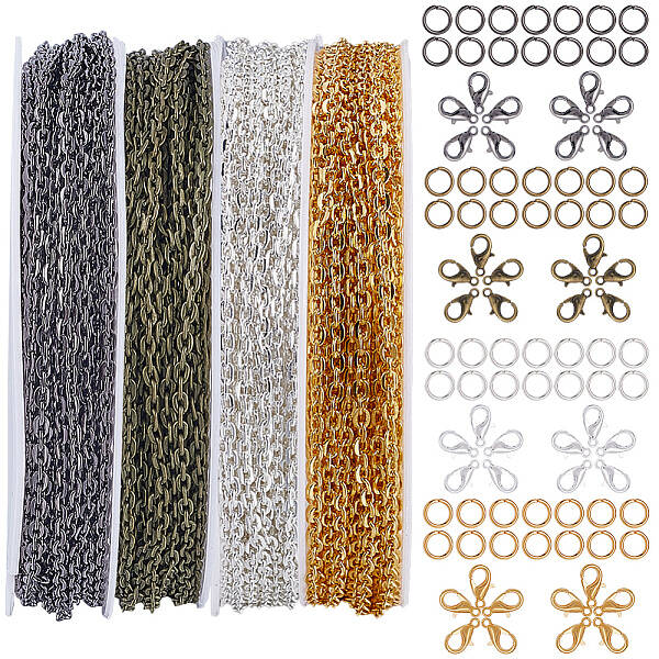 DIY Iron Cable Chains Bracelets Necklaces Making Kits