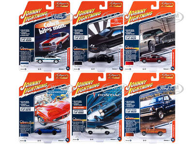 Classic Gold Collection 2023 Set B of 6 Cars Release 1 1/64 Diecast Model Cars by Johnny Lightning