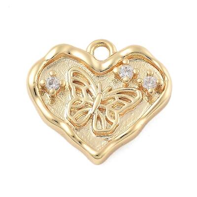 Brass Micro Pave Cubic Zirconia Pendants