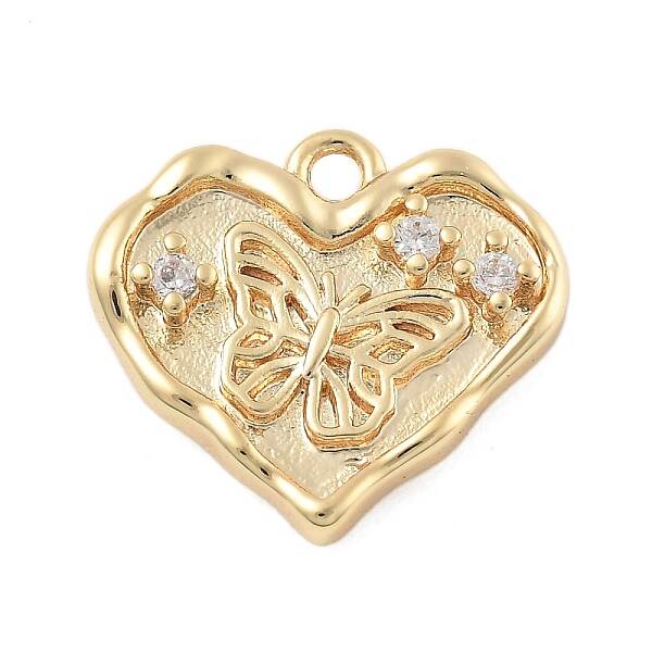 Brass Micro Pave Cubic Zirconia Pendants