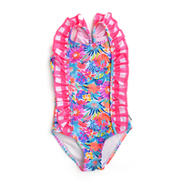 Megan Floral TANK ONE PIECE  Leotard Bright Summer Pink Purple Green Teal Orange Gigi and Max