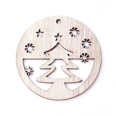 Undyed Wood Big Pendants
