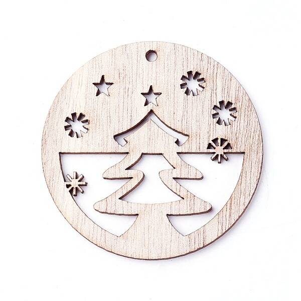 Undyed Wood Big Pendants