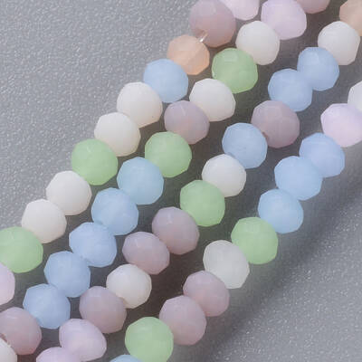 Frosted Glass Beads Strands