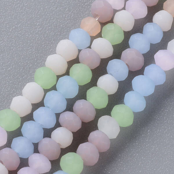 Frosted Glass Beads Strands