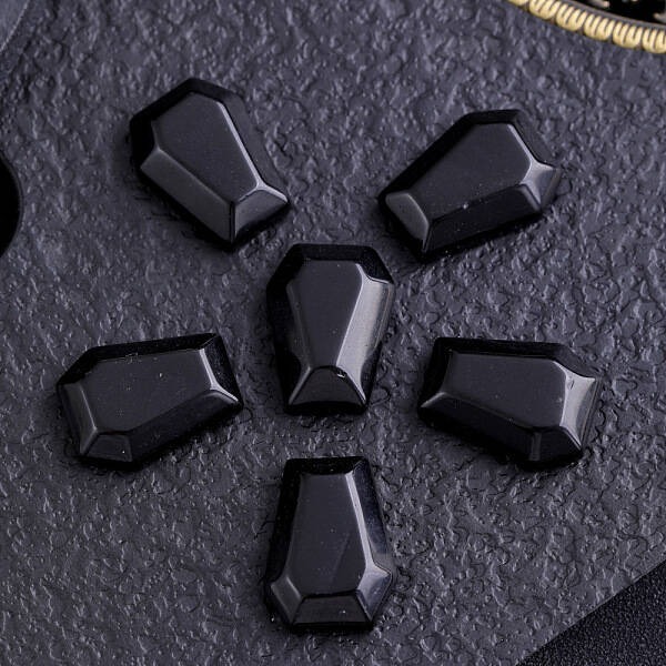 Natural Obsidian Carved Coffin Decorations