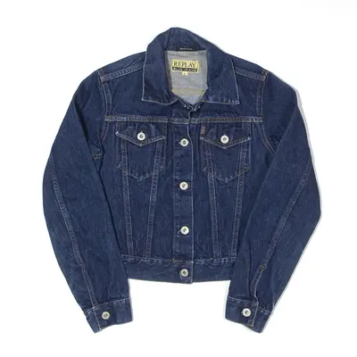 REPLAY Jacket Blue Denim Womens S