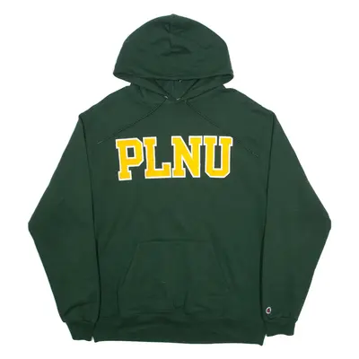 CHAMPION Point Loma Nazarene University Mens Green Hoodie USA L