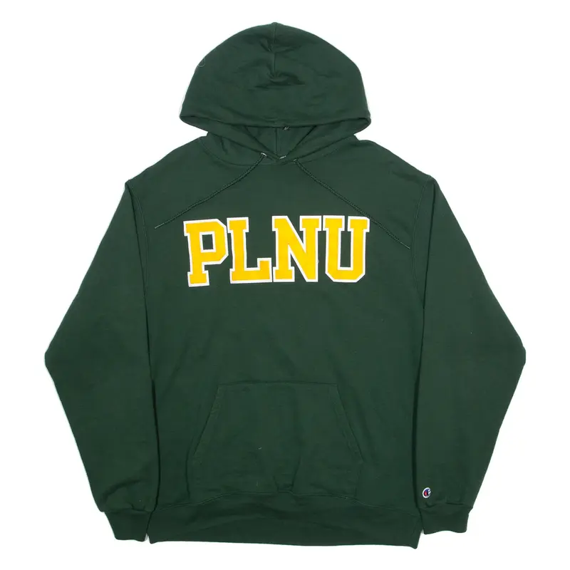 CHAMPION Point Loma Nazarene University Mens Green Hoodie USA L