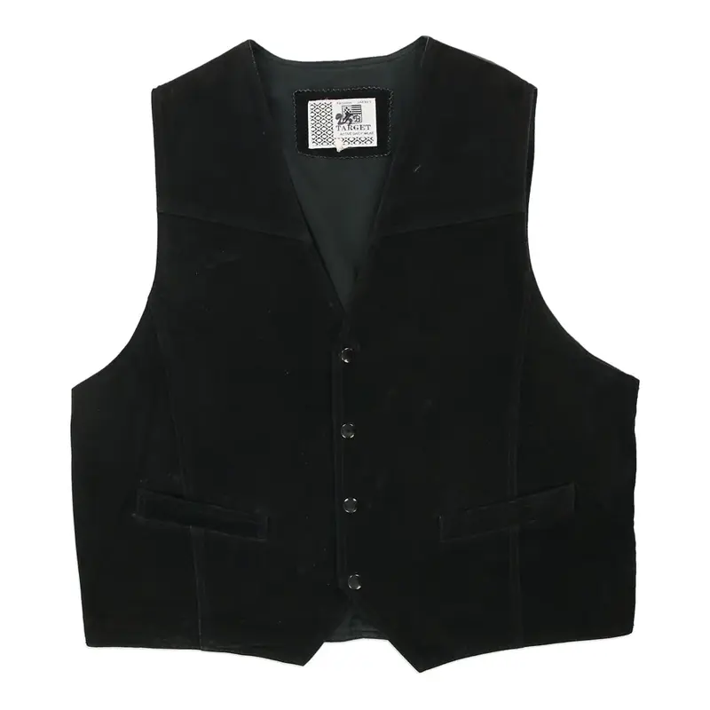 Target Waistcoat - Large Black Leather