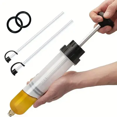 Manual Oil Fluid Extractor, 1 Count Car Oil Pump, Handheld Filling Oil Change Syringe Bottle Transfer, Car Brake Fluid Pumpin...