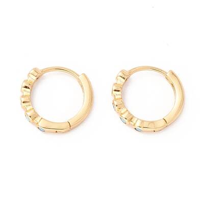 Cubic Zirconia Huggie Hoop Earrings