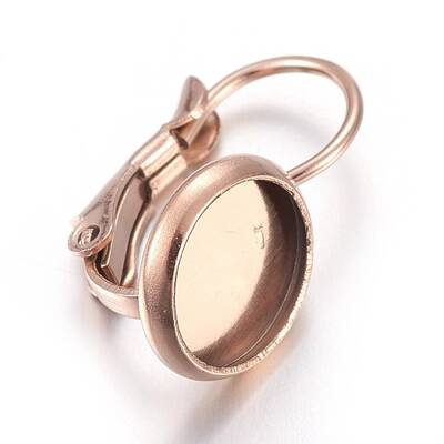 Ion Plating(IP) 304 Stainless Steel Leverback Earring Settings
