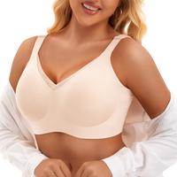 PoseFree Womens Wireless Bras Supportive Tshirt Bra No Underwire Seamless Push Up V Mesh Comfortable Bralette Everyday Bras W...