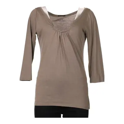 Sisley Long Sleeve Top - Medium Grey Cotton Blend