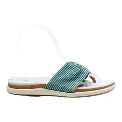 CLARKS Slider Sandals Grey Synthetic Womens UK 3.5