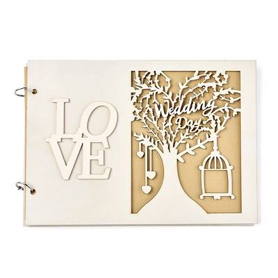 Wooden Wedding Guestbooks Notepad