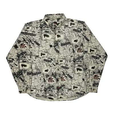 Coleman Patterned Shirt - XL Beige Cotton