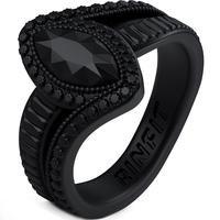 Rinfit Silicone Diamond - Marquise Diamond Collection, U.S. Design Patent Pending, High-Quality Silicone Wedding Ring for Wom...
