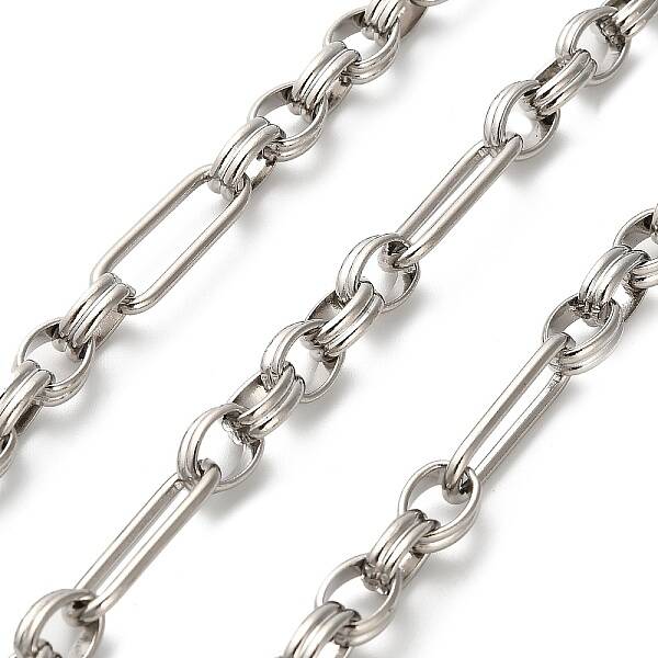 304 Stainless Steel Paperclip & Rolo Link Chains